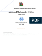 Senior Preparation-Additional Mathematics Additional Mathematics (Syllabi)