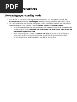 w4 - Analog Tape Recorders