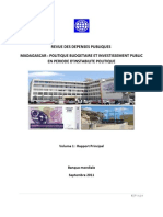 Revue des dépenses publiques - Madagascar: politique budgétaire et investissement public en période d'instabilité politique (World Bank/2011)