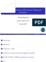 Administration Oracle Et SQL Serveur Multitenant Databases