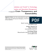Supply Chain Transparency and Sustainablity