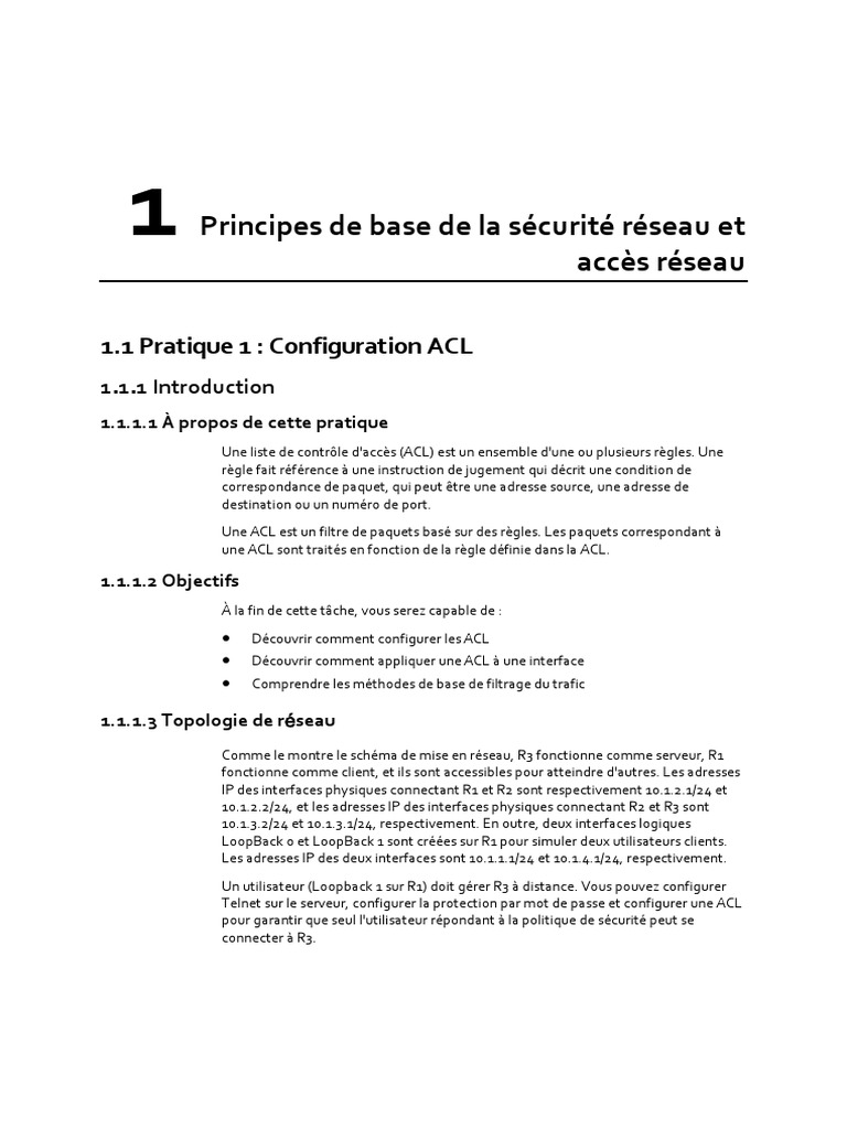 Configuration des ACL sur Huawei | PDF | Protocoles Internet | Adresse IP