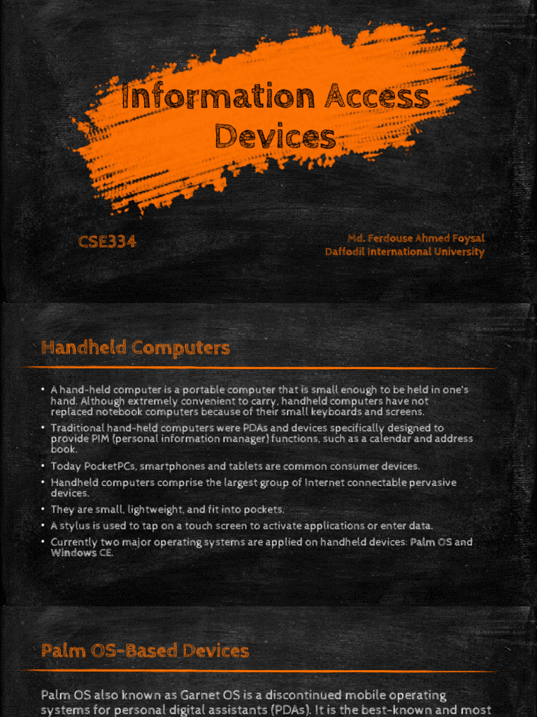 Lecture 2 Information Access Devices Dark | PDF | Mobile Phones ...