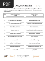 Anagram Riddles 1