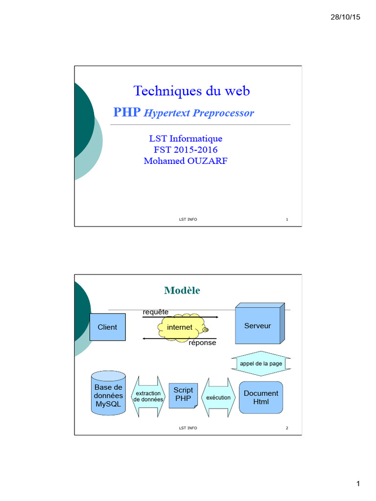 Introduction au PHP et ses fonctionnalités | PDF | PHP | Internet