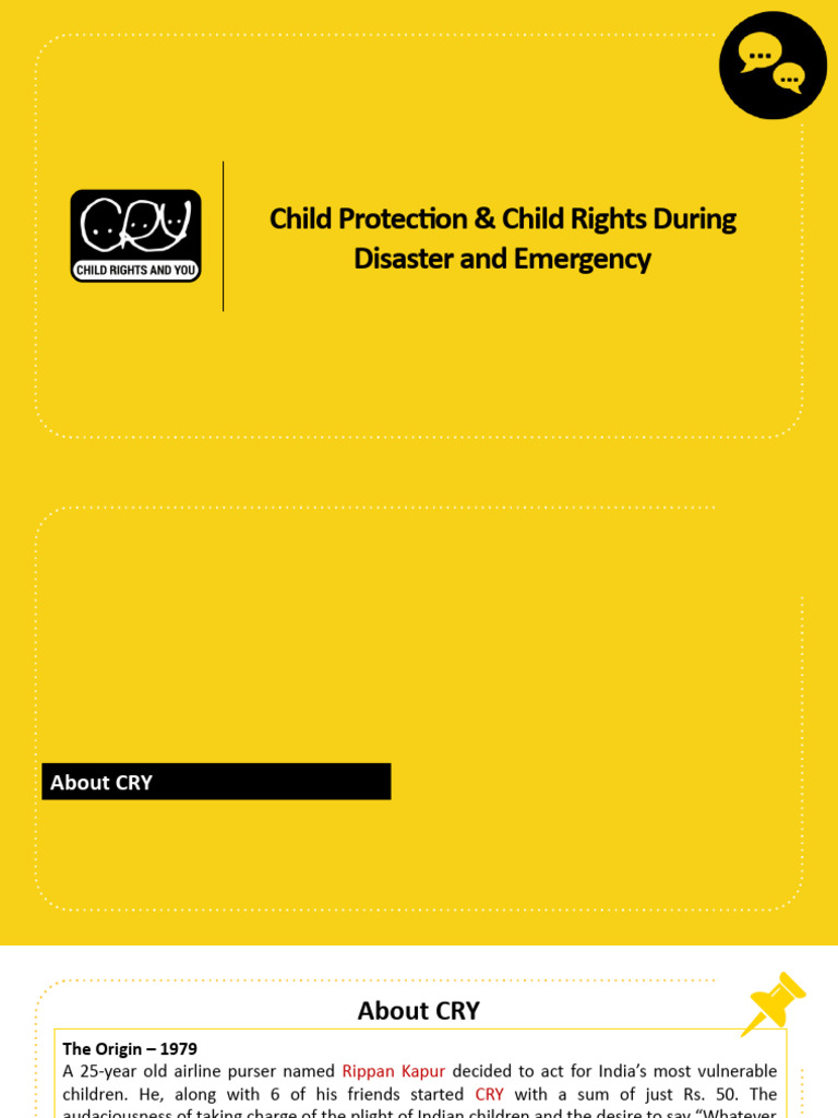 Child Rights in Disasters and Emergencies | PDF | Disaster Risk ...
