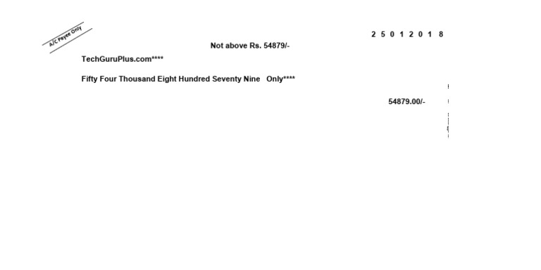Cheque Printing Format in Excel | PDF