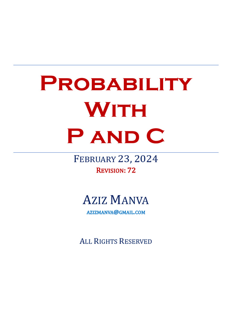 S05 Probability With P&C | PDF | Probability | Discrete Mathematics