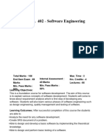 MCA 402 - Software Engineering