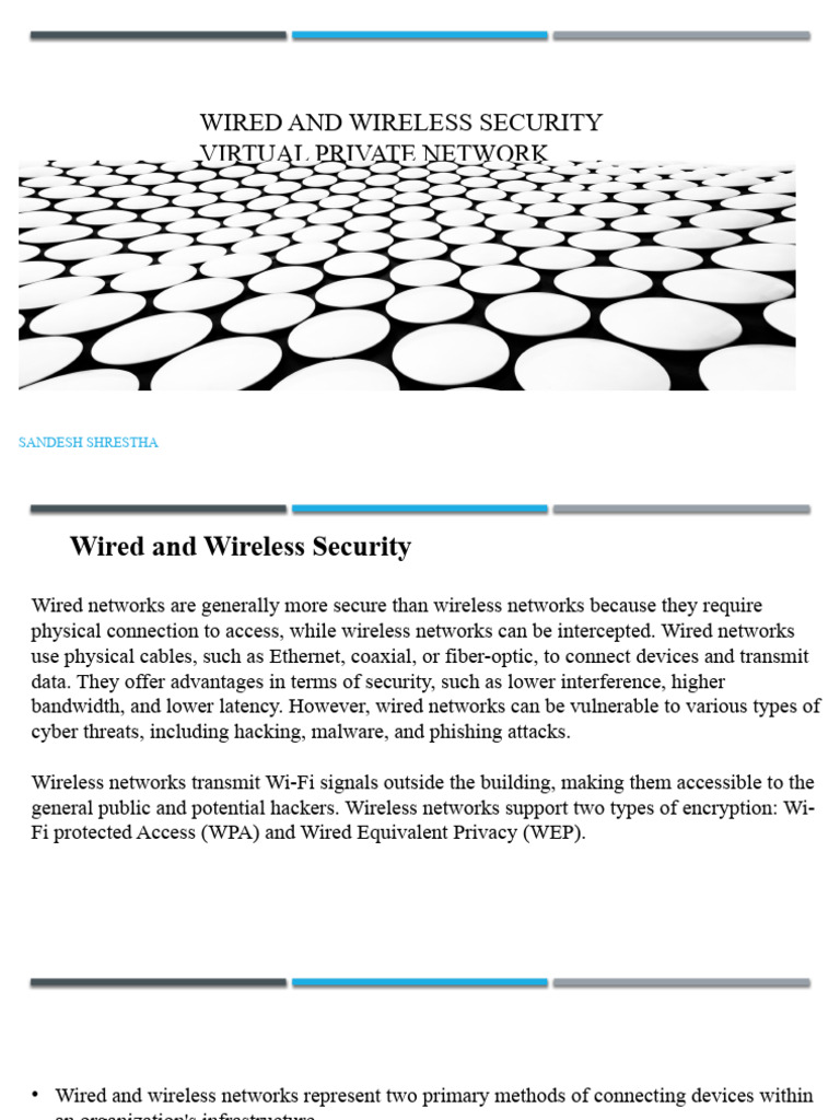 Wired vs Wireless Network Security Guide | PDF | Computer Network ...