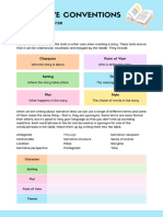 Multicolour Pastel Simple English Narrative Conventions Activity Worksheet