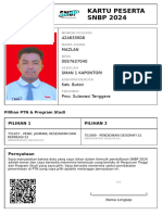 Kartu Peserta SNBP 2024: 424633508 Mazlan 0057637040 Sman 1 Kapontori Kab. Buton Prov. Sulawesi Tenggara