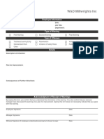 Employee Write Up Form Download 20201126