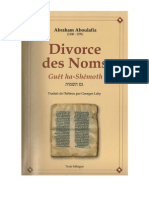 DIVORCE DES NOMS - GUET HA-SHÉMOTH, Abraham Aboulafia