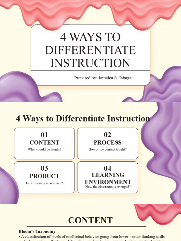 4 Ways to Differentiate Instruction | PDF | Learning | Differentiated ...