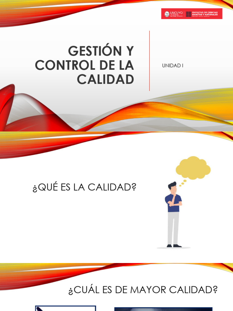 Clase 1 Gestión y Control de La Calidad | PDF | Calidad (comercial ...
