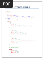 My Resume Code