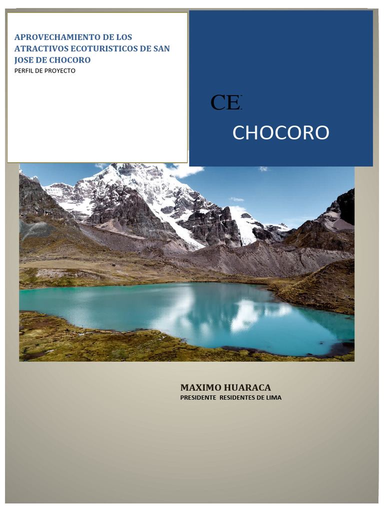 Ecoturismo en San José de Chocoró | PDF | Turismo | Iniciativa empresarial