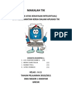 TIK Bab HAKI (HAK ATAS KEKAYAAN INTELEKTUAL) DAN KESELAMATAN KERJA DALAM APLIKASI TIK)