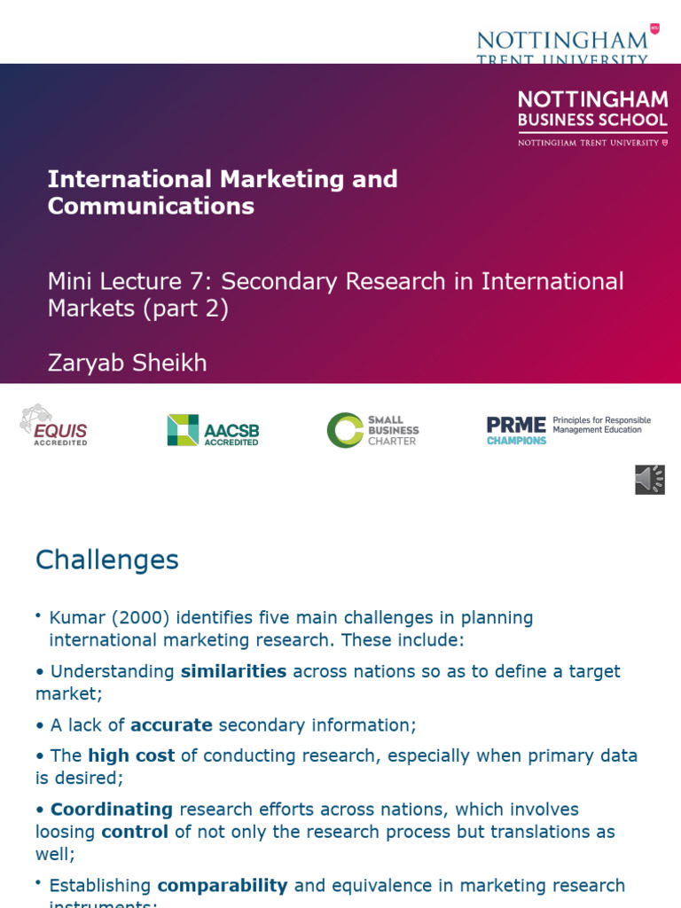 Mini Lecture 7 Secondary Research Part 2 (Video) | PDF | Marketing ...