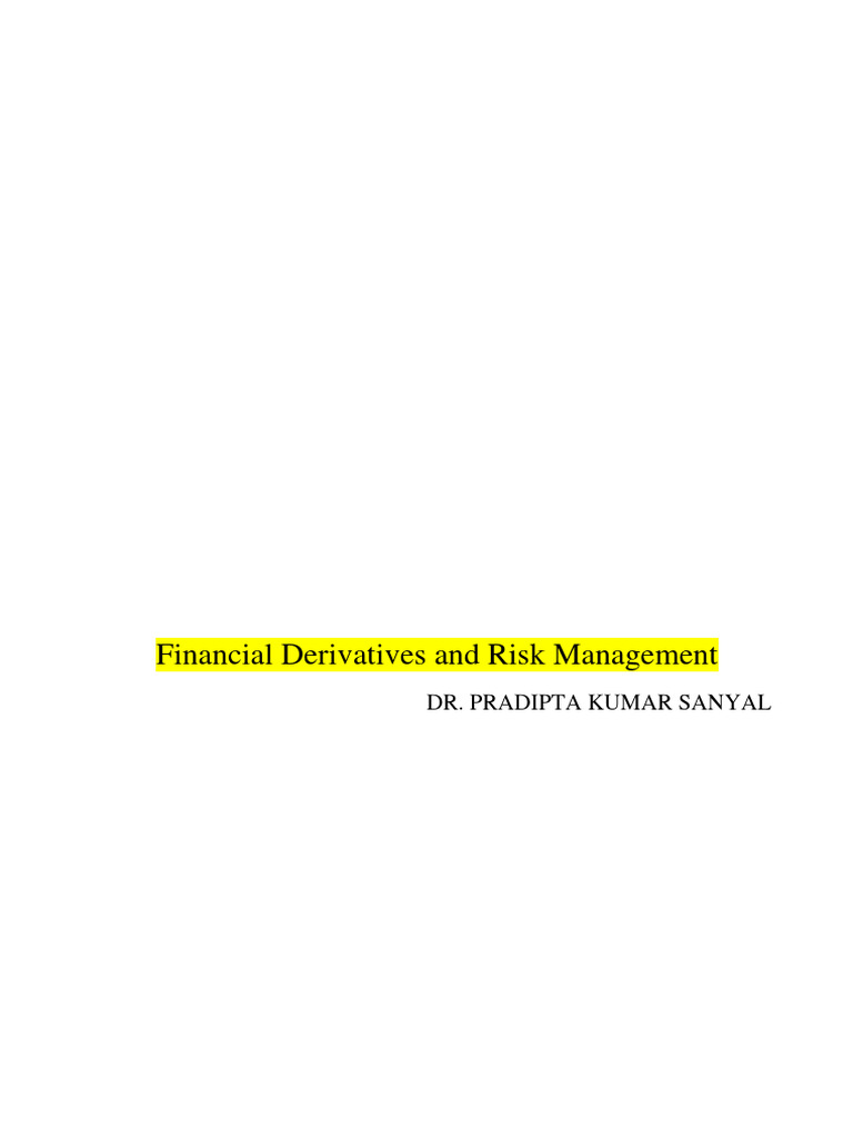 Financial Derivatives & Risk Management Guide | PDF | Put Option ...