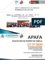 Roles, Funciones y Liderazgo de Las Apafa en El Desarrollo de Las Escuelas