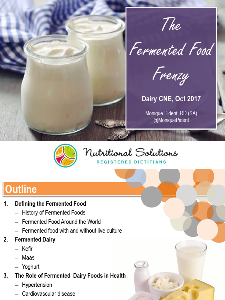 FermentedFoodFrenzy DairyCNE Oct2017 | PDF | Fermentation In Food ...