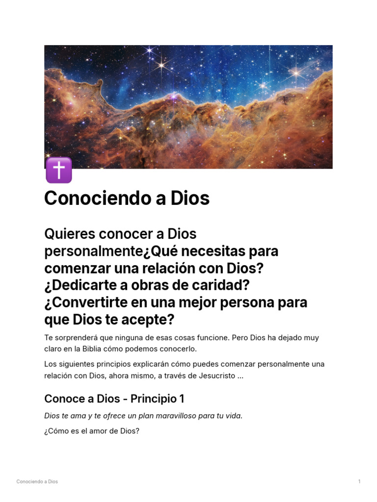 Conociendo A Dios | PDF | Jesús | Oración