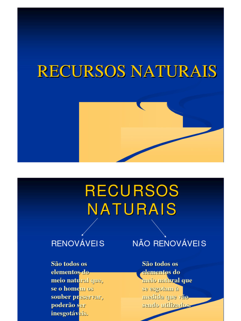 Recursos Naturais Não Renováveis | PDF | Água | Poluição