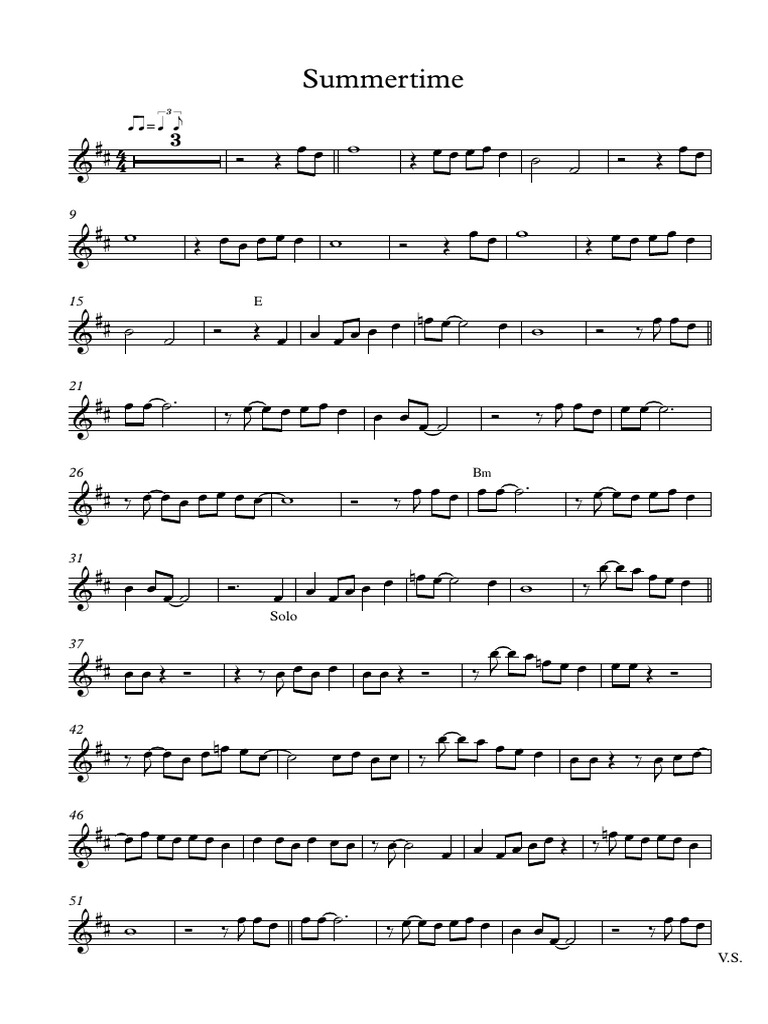 Summertime Sax Alto | PDF