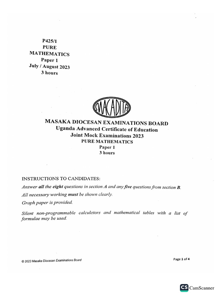 Maths 1 12th Pdf