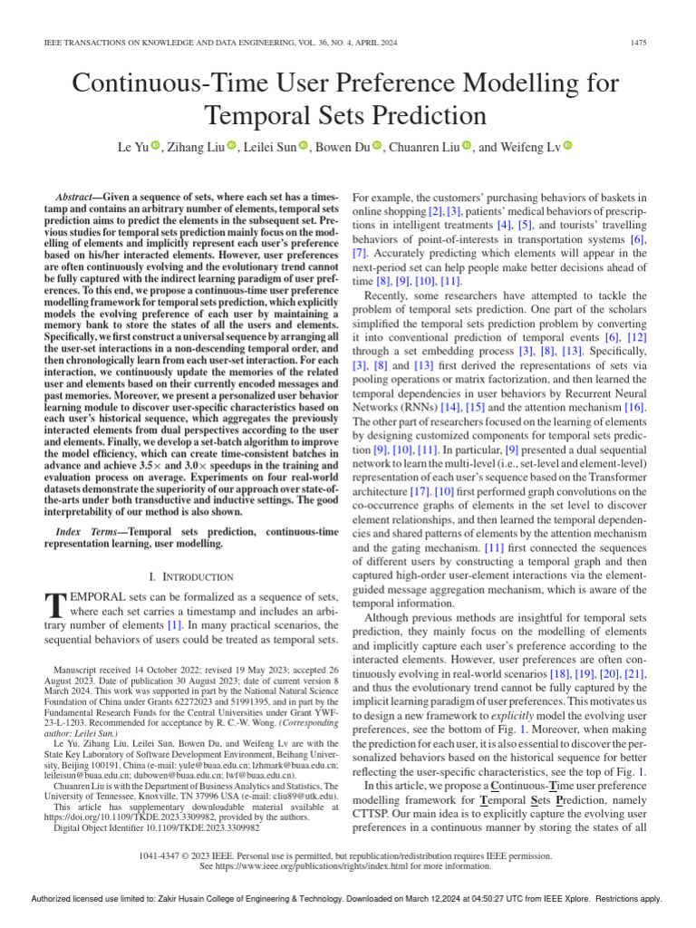 Continuous-Time User Preference Modeling | PDF | Applied Mathematics ...