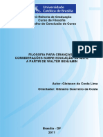 LIMA - Filosofia para Crianças e Considerações Sobre A Educação Infantil A Partir de Walter Benjamin - Ver