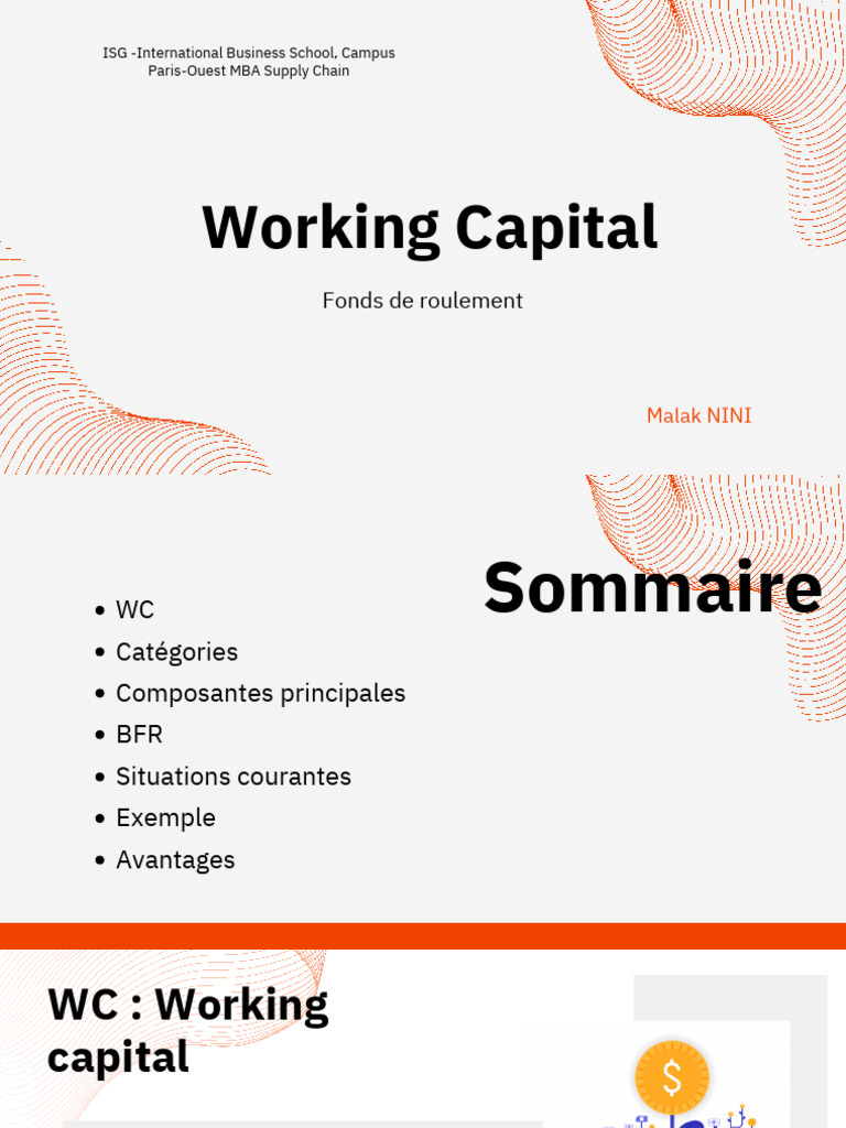 Calcul du Fonds de Roulement en Entreprise | PDF | Fonds de roulement ...