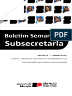 15 - Boletim Semanal Subsecretaria Ano 2024 - Nº 15 de 19 de Abril de 2024