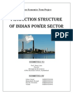 Production Structure of Indian Power Sector: Micro Economics Term Project