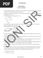 Class 8 Maths Worksheet