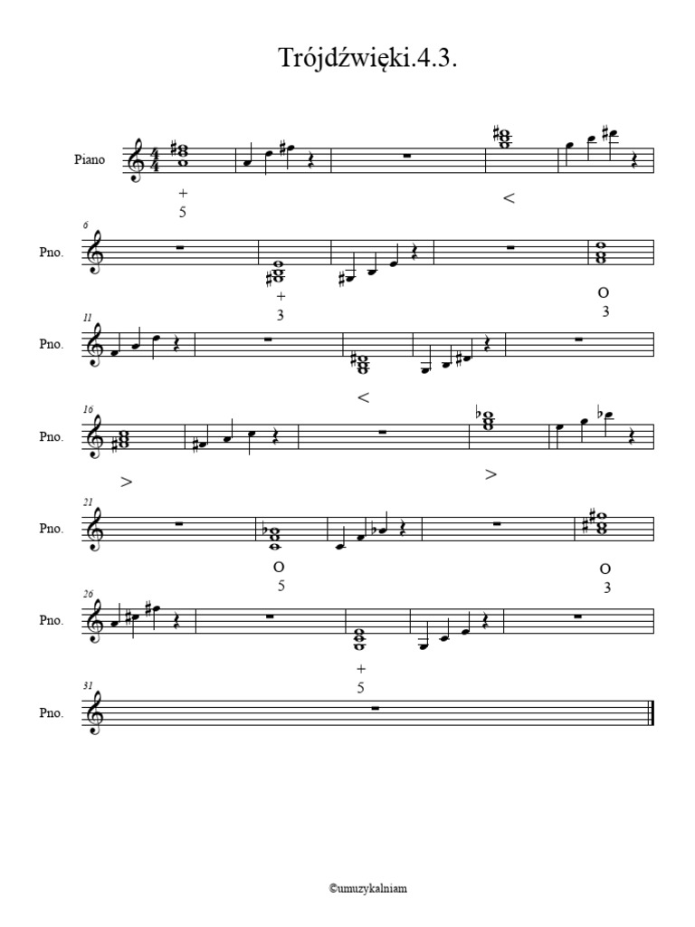 Trójdźwięki 4 3 | PDF