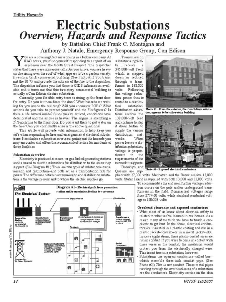 Electrical Substation Safety Hazards | PDF | Electric Power ...