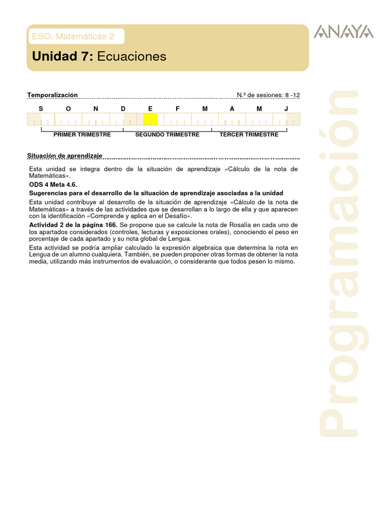 Mat2e U07 | PDF | Números | Ecuaciones
