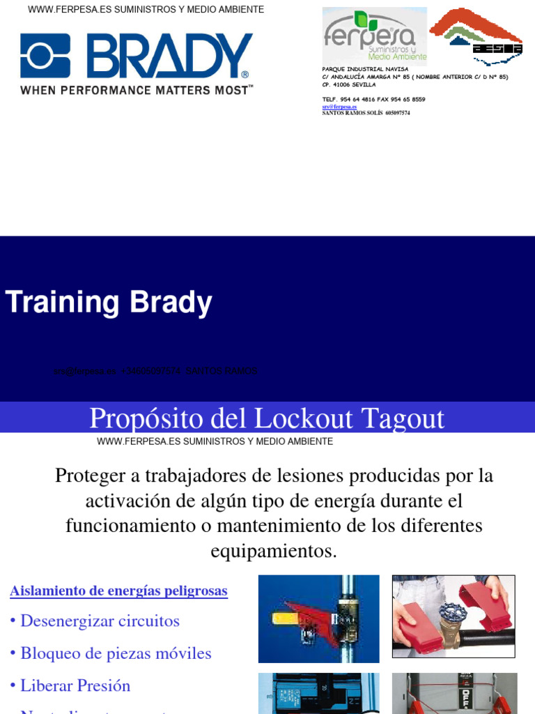 Procedimientos de Lockout Tagout Brady | PDF | Hogar, jardinería y ...