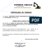 Certificado de Trabajo - Nuevo