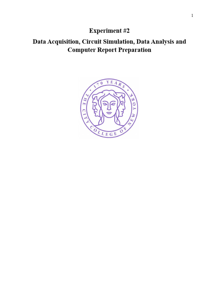 EE 221 Lab 1: Data Acquisition & Analysis | PDF | Electrical ...