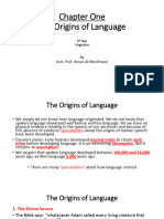 Chapter 1 The Origins of The Language