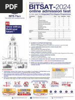 Brochure Bitsat 2025 Pdf Force Acceleration