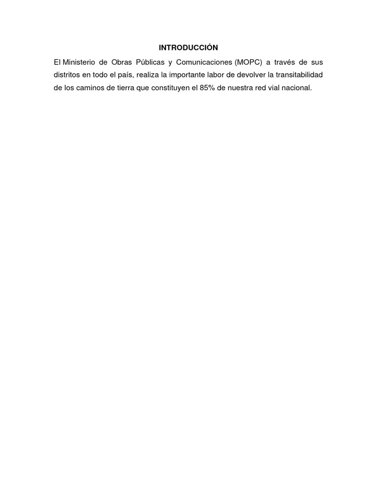 Mopc Ministerio de Obras Publicas y Comunicaciones | PDF ...