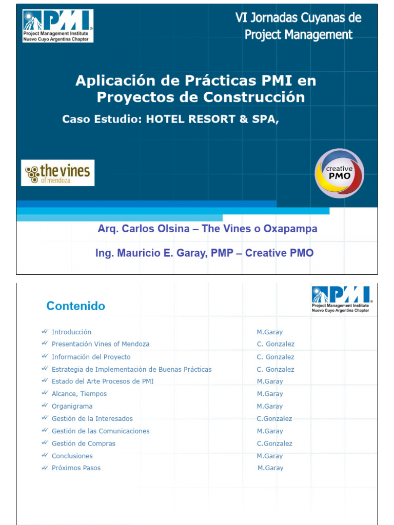 Pmi 1 | PDF | Profesional en el manejo de proyectos | Planificación