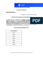 COMUNICADO NRO.01 Entrega de Documentación LLAMADO PE MECÁNICA AUTOMOTRIZ 7893-2023