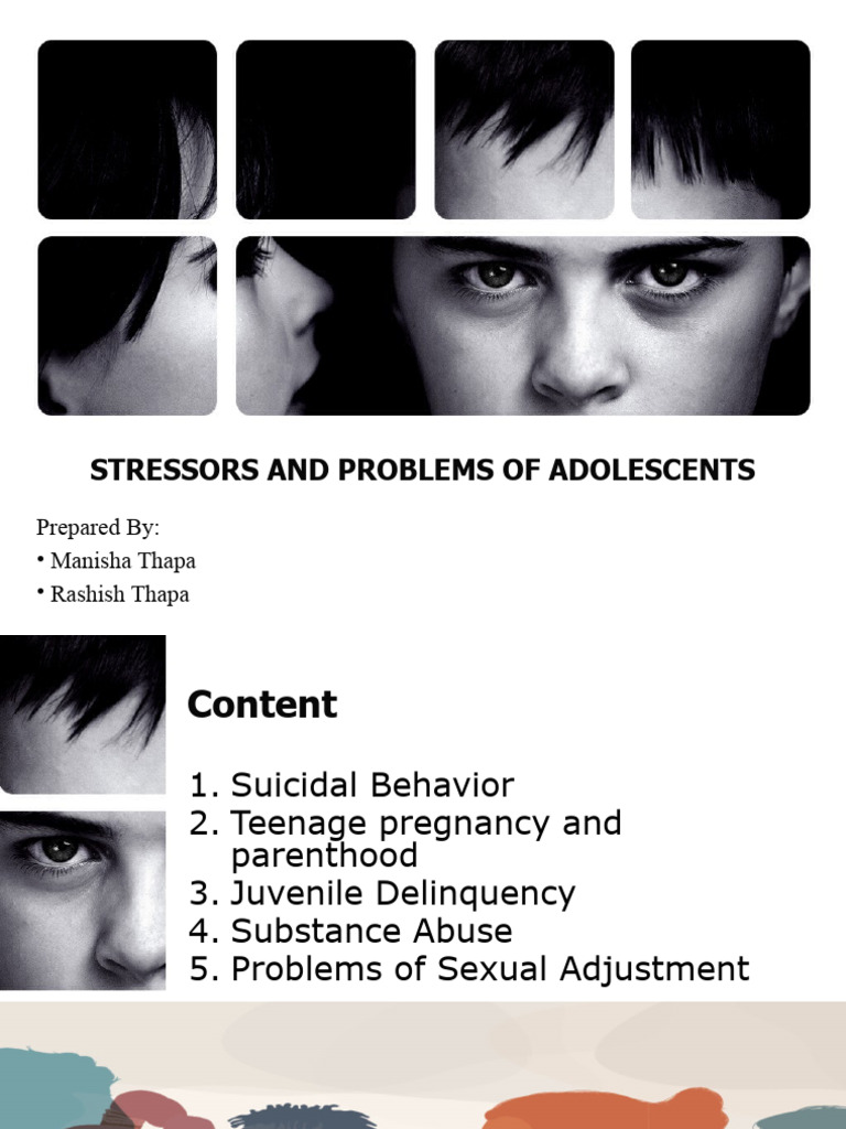 Adolescent Stressors: Suicide, Pregnancy, Delinquency | PDF ...