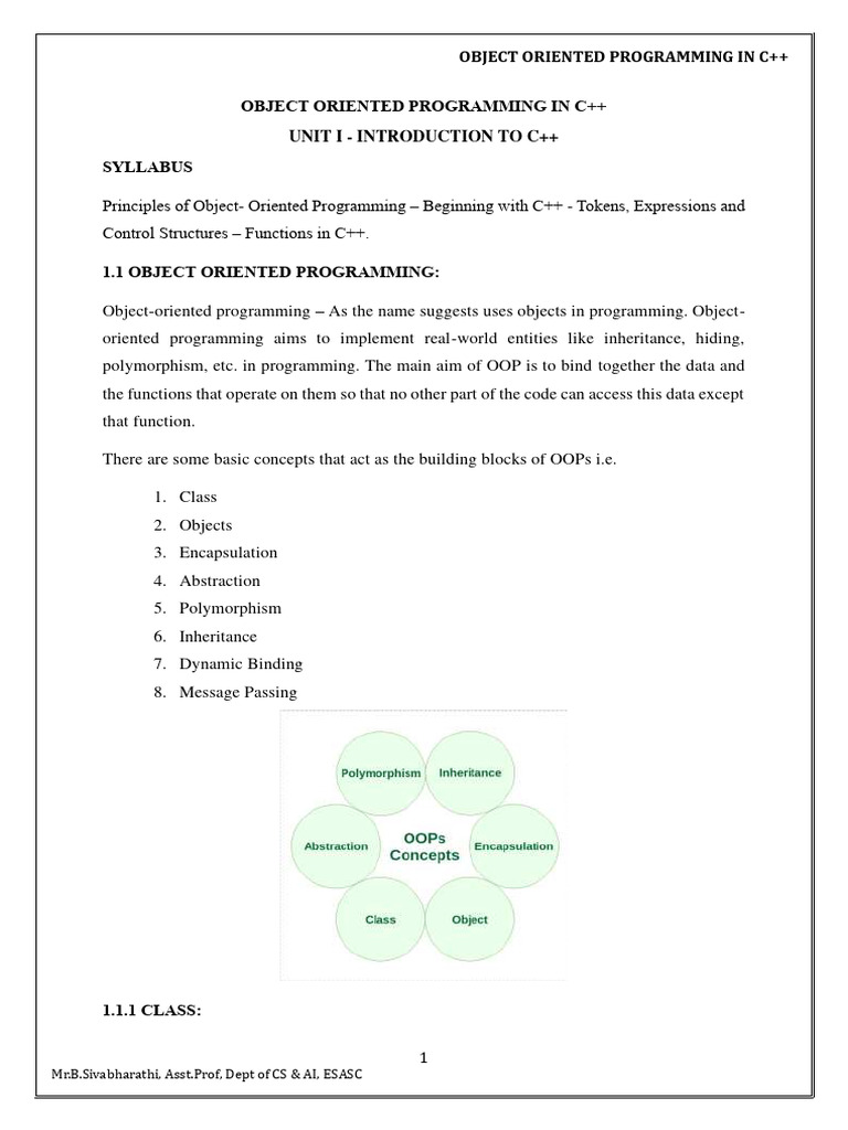 C++ Notes (unit 1 to 5) | PDF | Data Type | Inheritance (Object ...